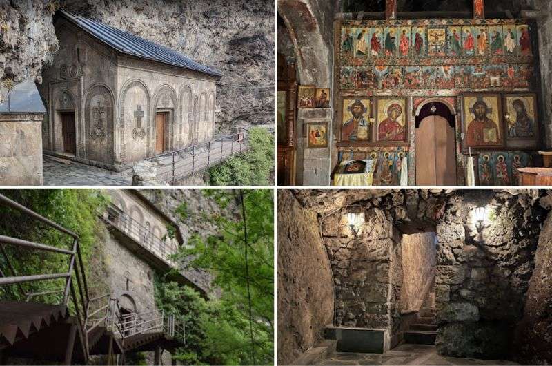 Mgvimevi convent, cave church in Georgia