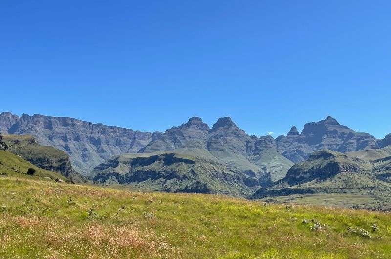 The view on the Rainbow Gorge hike in Drakensberg, South Africa