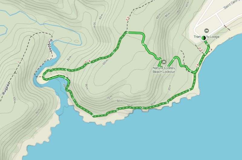 Salt River Mouth hike route map, hiking trails in Garden Route, South Africa