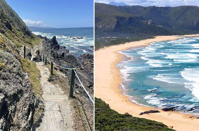 Salt River Mouth hike and a beach on Garden Route, South Africa