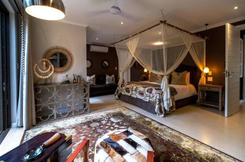  One of the rooms in Safari Moon Luxury Bush Lodge near Kruger National Park in South Africa