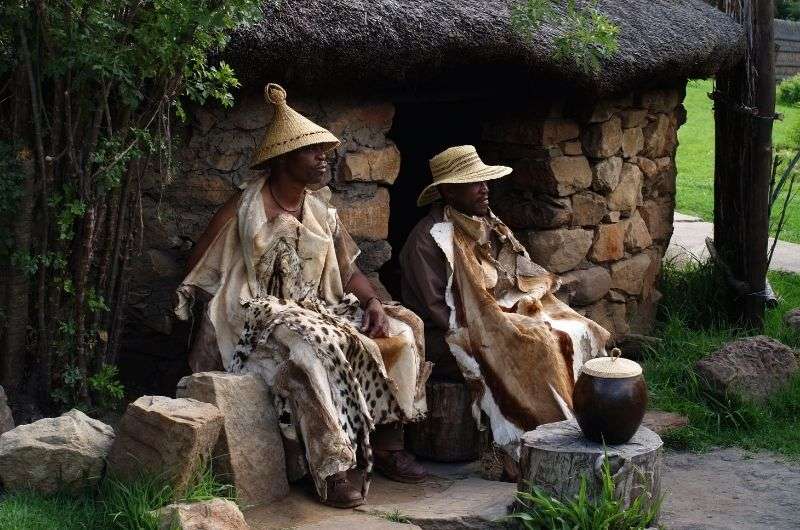 Basotho shepherds in Drakensberg, South Africa