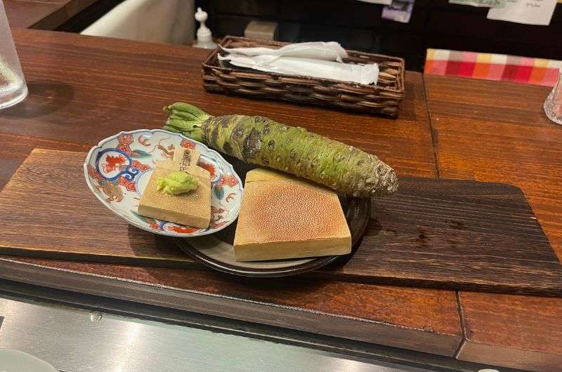 Tasting real Japanese wasabi in Japan