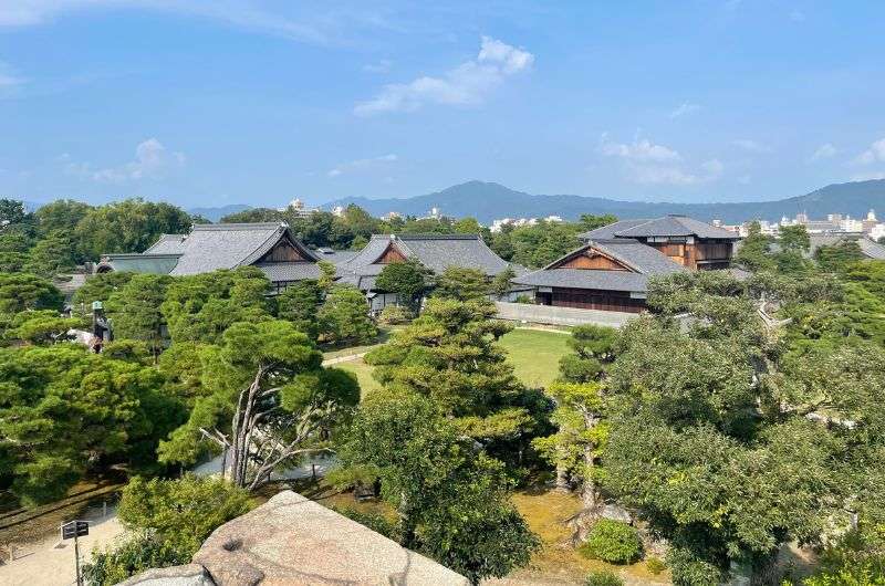 The view from Nijo Castle in Kyoto, Japan