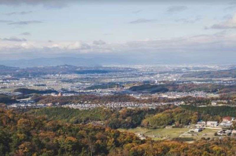 A view from the Mount Wakakusa in Nara, Japan