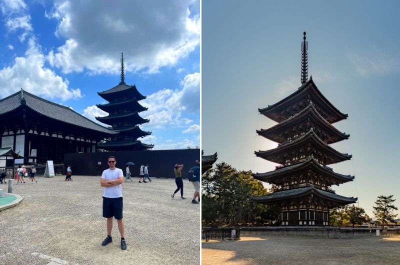 Kofuku-ji temple and the pagoda in Nara, Japan