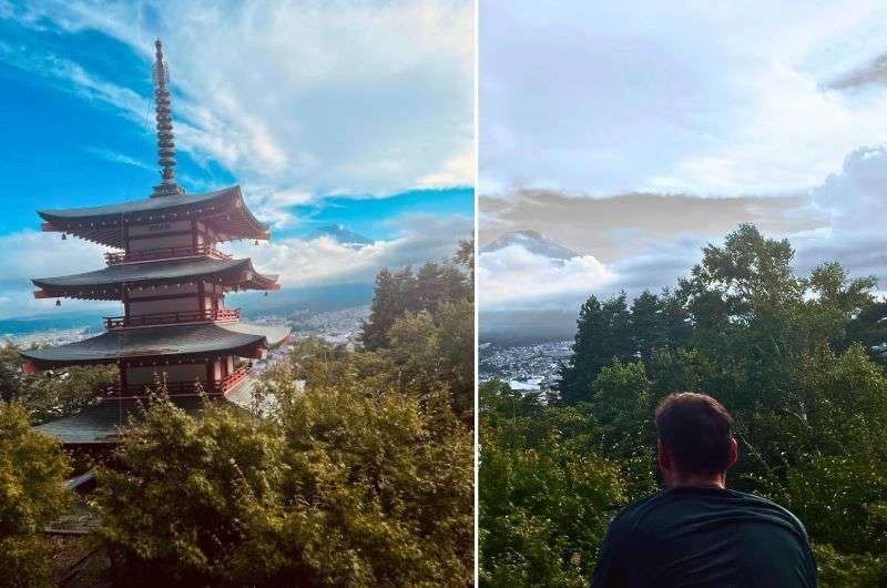 Visiting the Chureito Pagoda view in Hakone, Japan