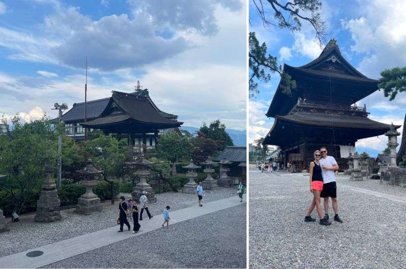 Tourists visiting Zenkō-ji temple in Nagano, Japan