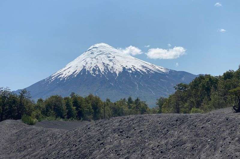 Hiking to the Villarica volcano in Patagonia, Chile