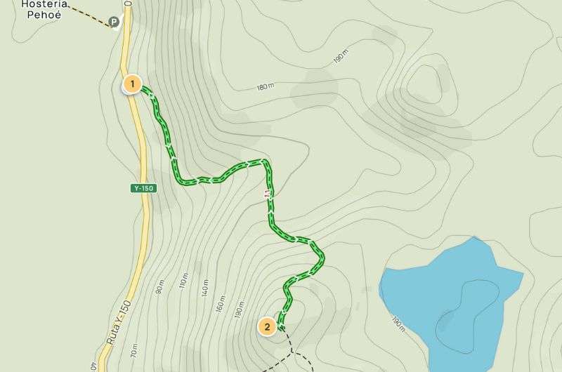 Map of the Condor Lookout hike, Patagonia