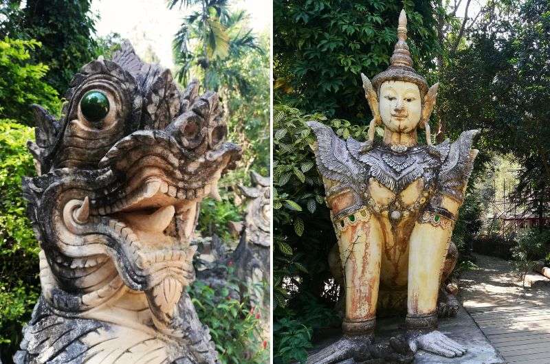 Statues at Wat Pha Lat, Chiang Mai hiking trails, Thailand