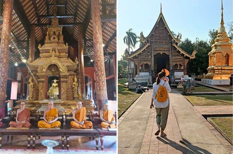 Monks in Wat Phra Singh, Thailand, Chiang Mai