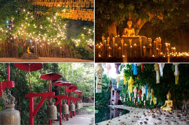 Original magic garden in Wat Phan Tao, temple in Chiang Mai