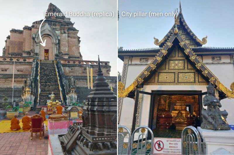 Some of the most sacred parts of Wat Chedi Luang, Thailand, Chiang Mai