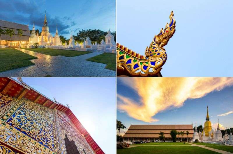 The stunning grounds of Wat Suan Dok, Chiang Mai, Thailand