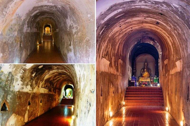 Tunnels in Wat Umong The Suan Buddha Dhamma in Thailand