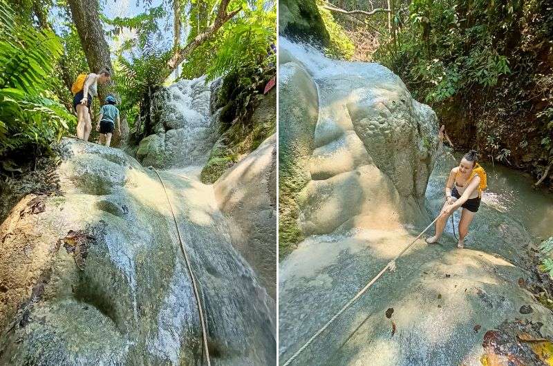 Climbing Sticky Waterfalls in Chiang Mai, Thailand