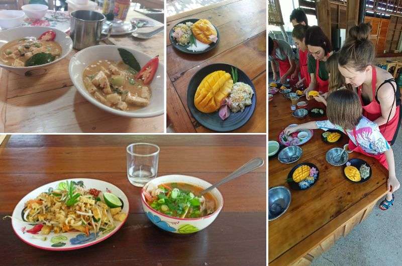 Results of the cooking class, Thailand