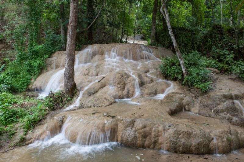 Sticky Waterfall close to Chiang Mai, Thailand