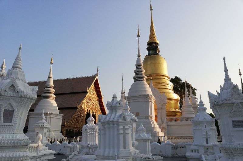 Wat Suang Dok in Chiang Mai in Thailand, itinerary