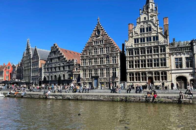 Graslei in Ghent, Belgium, itinerary