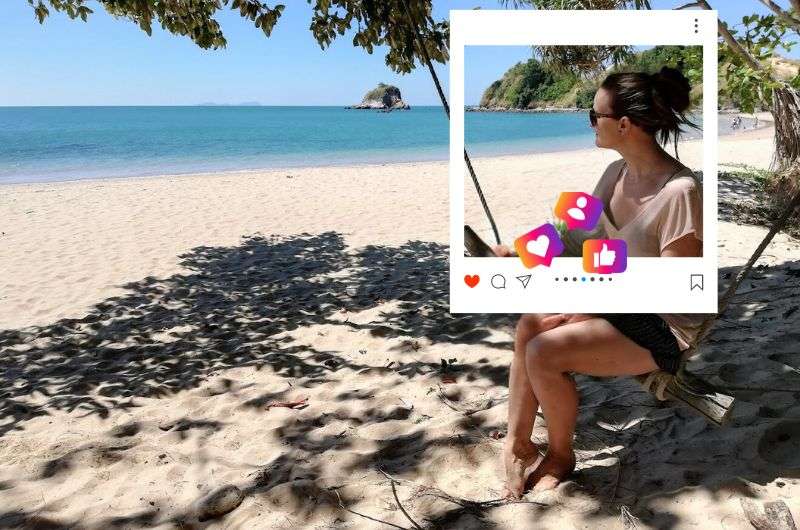 Taking pictures at Mu Ko Lanta National Park beach, Koh Lanta itinerary, picture by Next Level of Travel