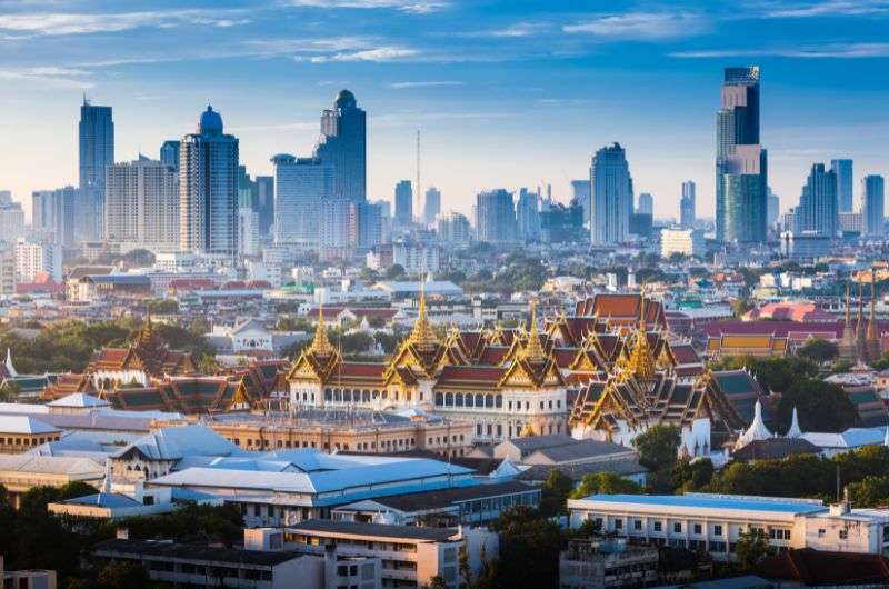 The city of Bangkok in Thailand, itinerary