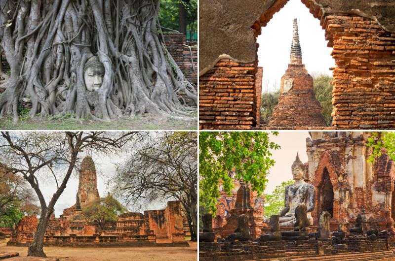 Various temples at Ayutthaya, day trip from Bangkok
