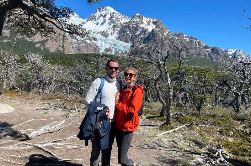 Tourist in hiking in El Chalten in Argentina, photo by Next Level of Travel