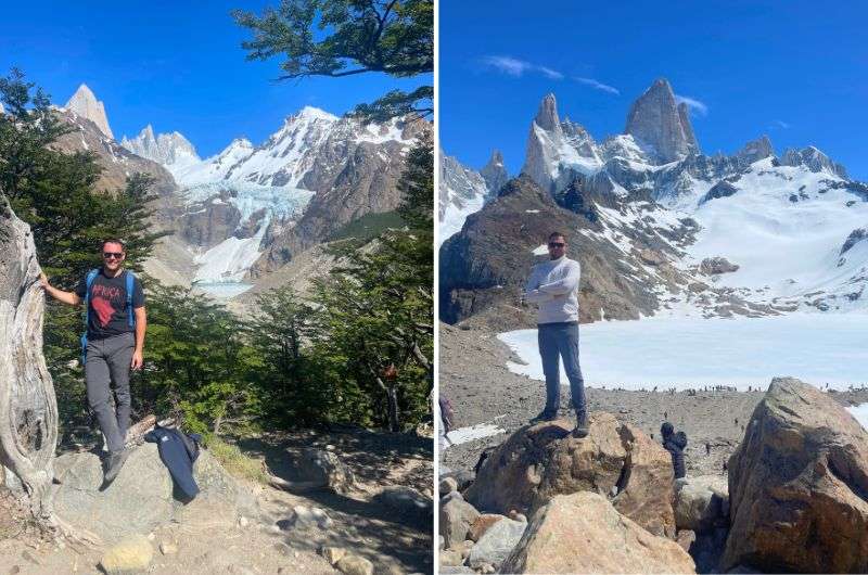 Views of the glaciers and lake on Laguna de las Terres hike, photo by Next Level of Travel