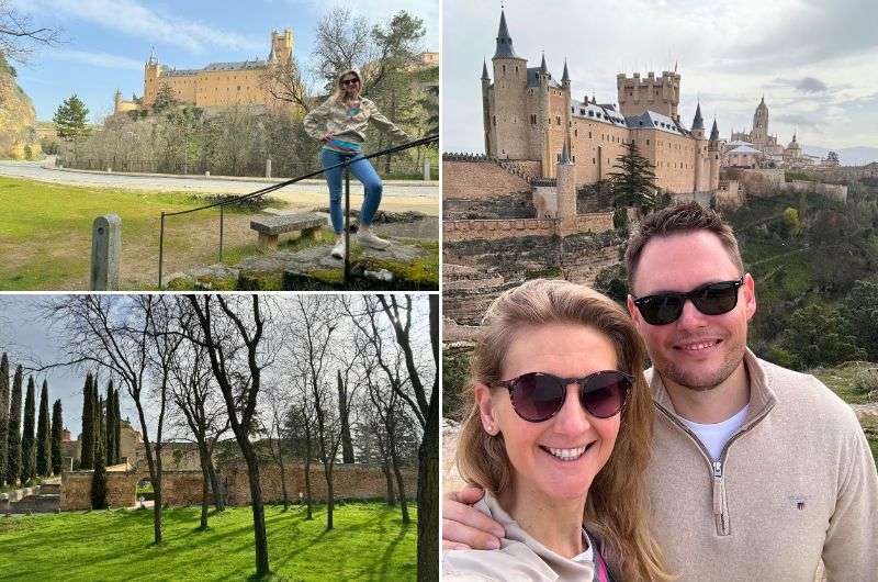 Posing in front of the Alcazar castle in Segovia, photos by Next Level of Travel