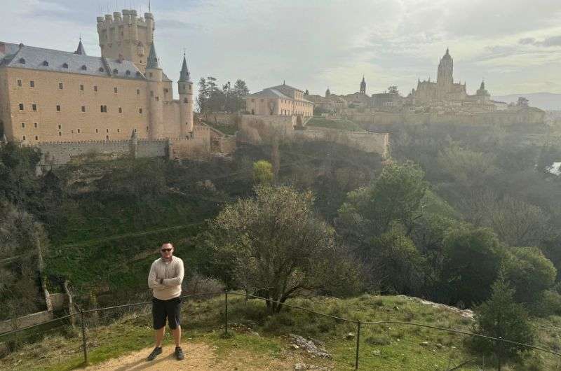 Tourist at the Alcázar castle in Segovia, photo by Next Level of Travel