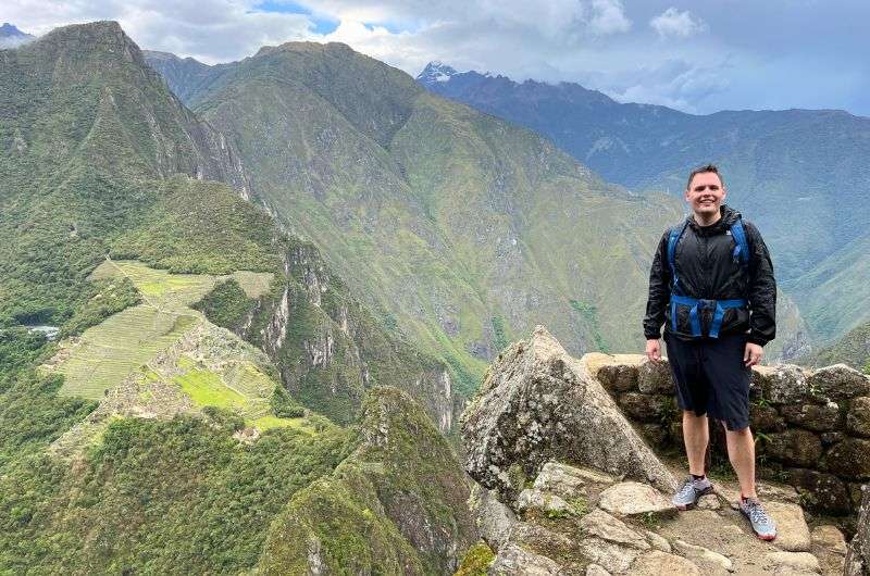 A tourist on Machu Picchu, photo by Next Level of Travel