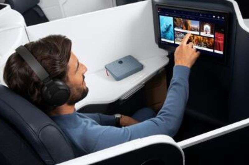 In-flight entertainment on Air France Business Class review