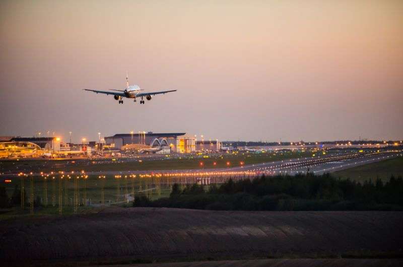 Plane taking off from the airport