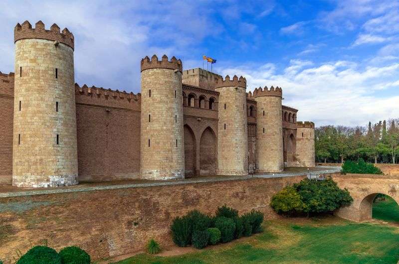 Aljafería Palace in Zaragoza, Spain