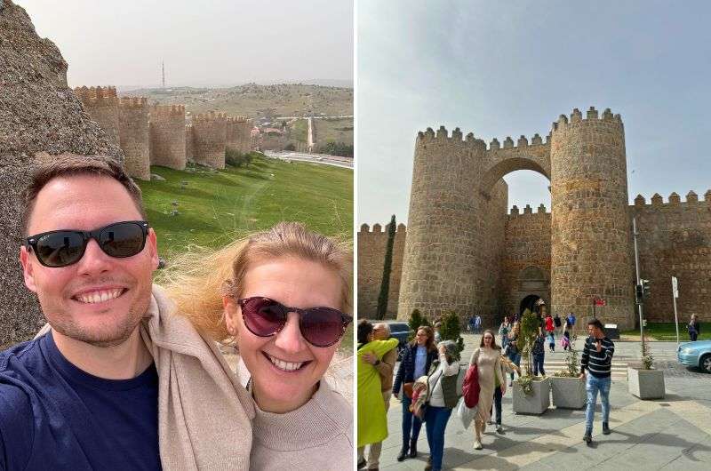 Tourists walking along the walls of Ávila, day trip from Madrid, photo by Next Level of Travel