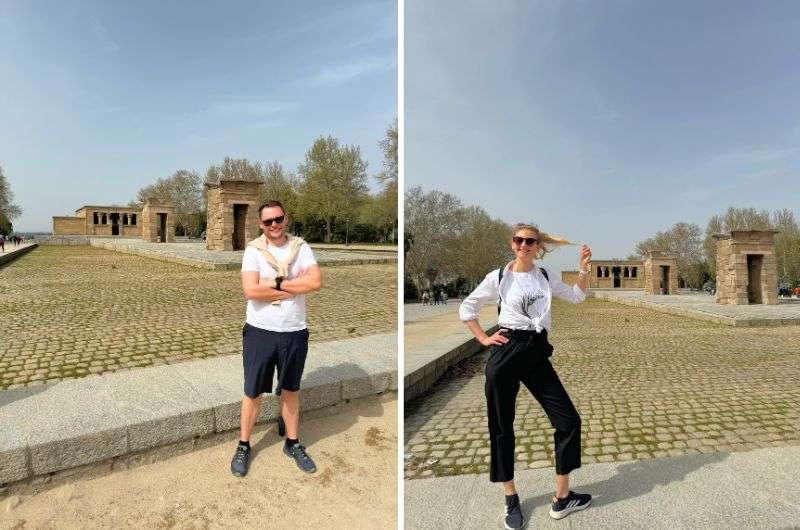 Tourists in Temple of Debod, Madrid, photo by Next Level of Travel