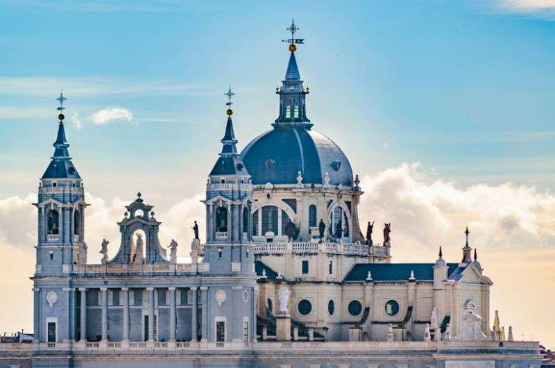 Almudena Cathedral in Madrid, one of the stops on the 10-day itinerary in Spain