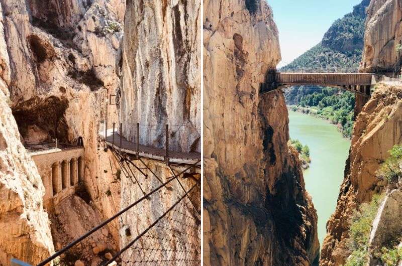 Caminito del Rey walkways on the rocks, Spain itinerary