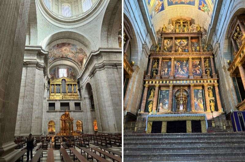 Inside of the Basilica in El Escorial, Madrid, photo by Next Level of Travel