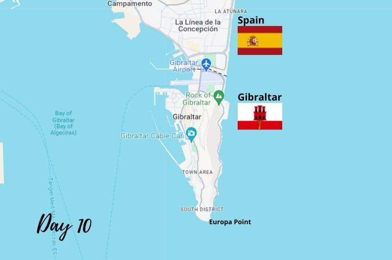 Map of day 10 of 10 days in Spain itinerary by Next Level of Travel