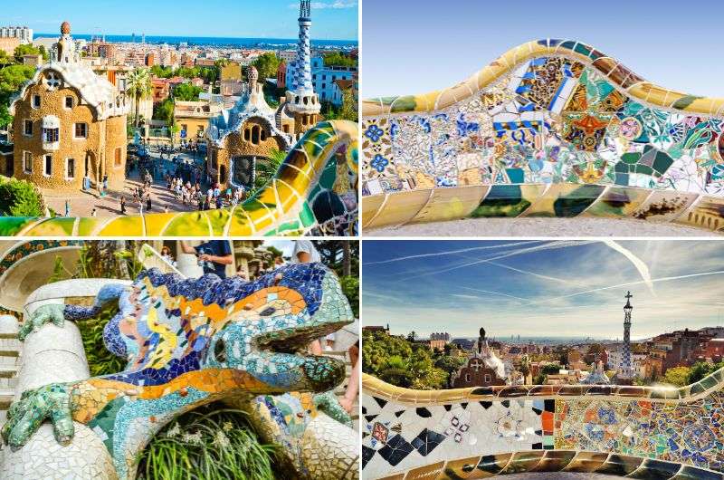 Park Guell in Barcelona, one of the stops on Spain itinerary