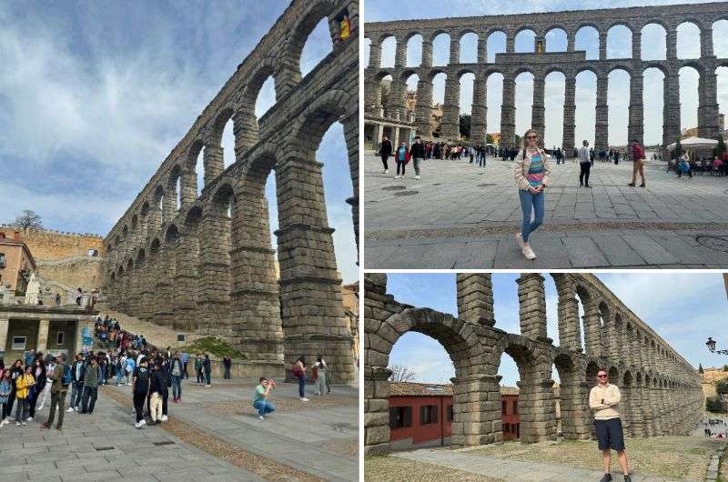 The Roman Aqueduct in Segovia, Spain, photo by Next Level of Travel