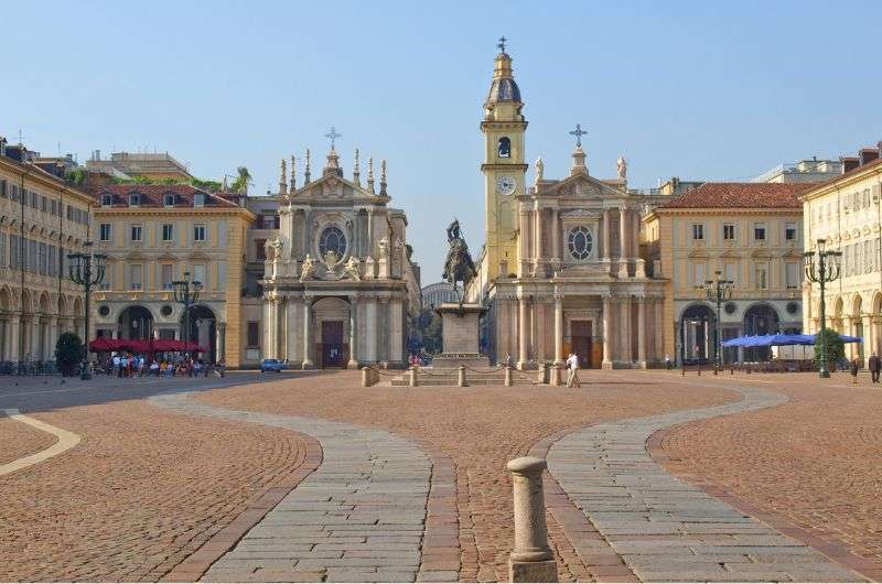 Piazza San Carlo in Turin, Italy