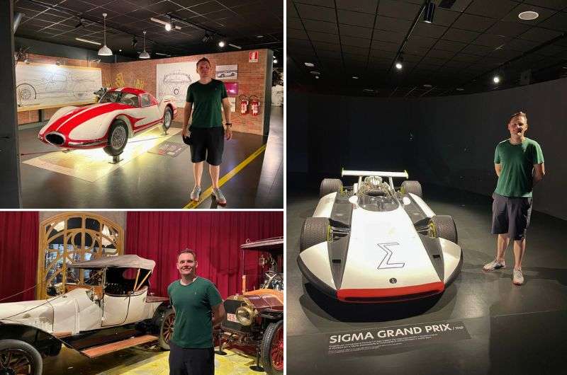 Taking pictures with the cars in the Museo Nazionale dell'Automobile in Turin, photo by Next Level of Travel