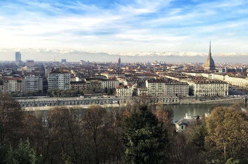 View from Monte dei Capuccini in Turin, Italy