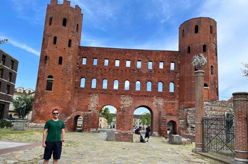 Visiting Porta Palatine in Turin, Italy, photo by Next Level of Travel