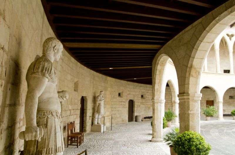 A statue in the courtyard of Bellver Castle in Palma de Mallorca, 3-day itinerary