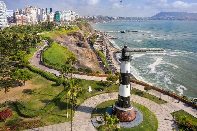 Lighthouse of La Marina in Lima, Peru